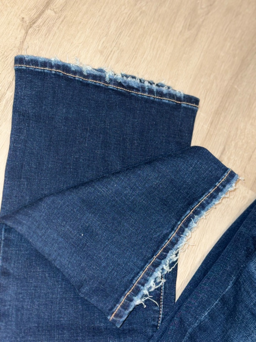 American Eagle High Rise Skinny Kick Jeans Size 10 XLong Dark Shadow Stretch - Picture 14 of 14